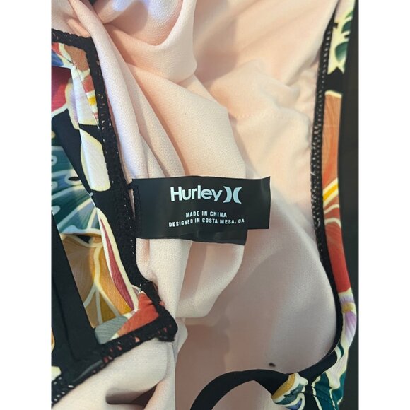 NWT Hurley womens one piece swimsuit padded bra fully lined tropical print Small - Picture 6 of 10